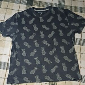 PD&C Dark Gray Pineapple Print Tee